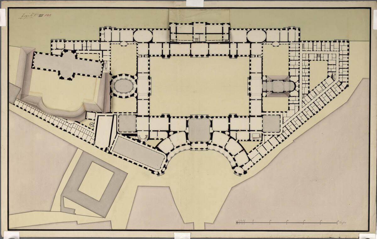 Wien I, Hofburg, Um- und Neubauprojekt, Gesamtplan, Grundriss, Inv. Nr.: AZ6092