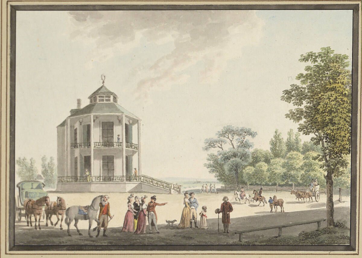 Vue de Pavillon de Chasse au bout des Promenades du Prater près de Vienne, Carl Philipp Schallhas