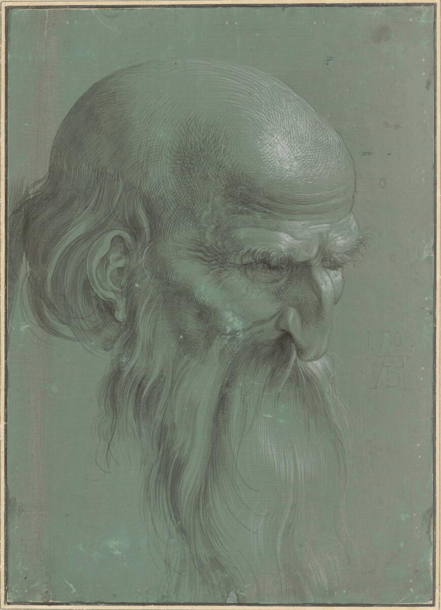 Albrecht Dürer, Kopf eines Apostels (Detail aus dem "Heller-Altar"), Inv. Nr.: 4836