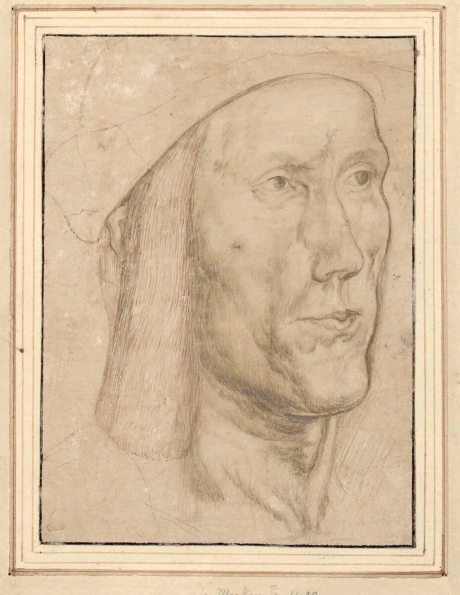Anonym, Männlicher Bildniskopf, nach rechts gewandt, Inv. Nr.: 4842