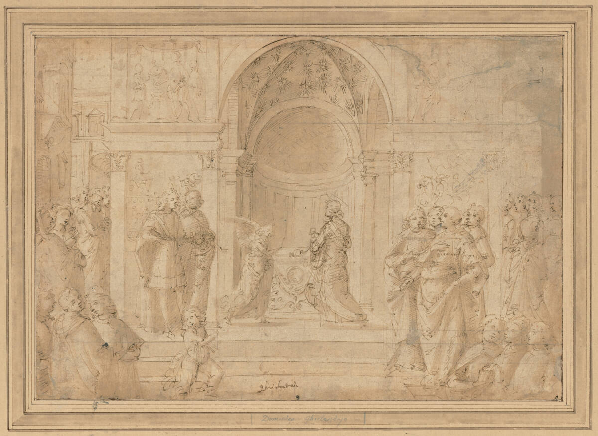 Der Engel erscheint Zacharias im Tempel, Domenico Ghirlandaio, 1486–1490