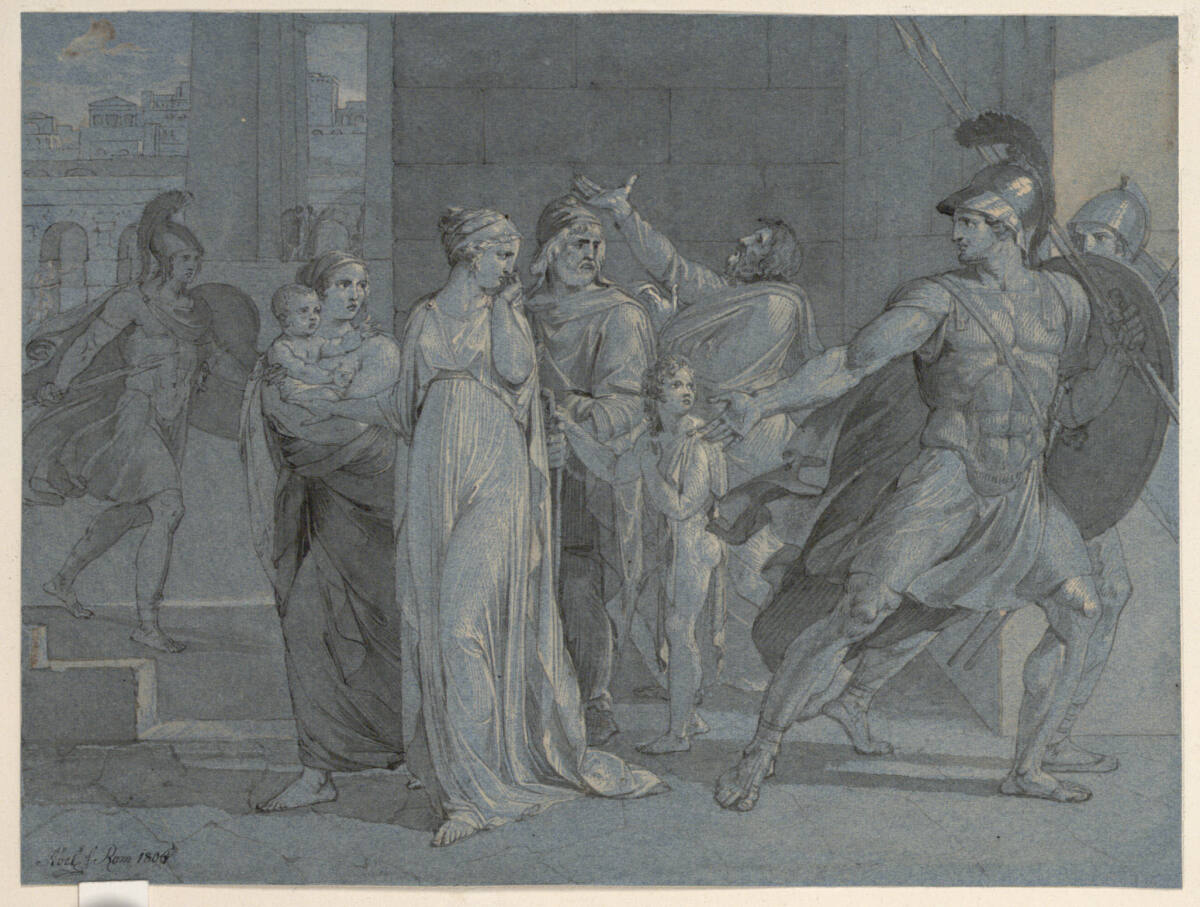 Les adieux de Hector et d'Andromaque, Josef Abel, 1806