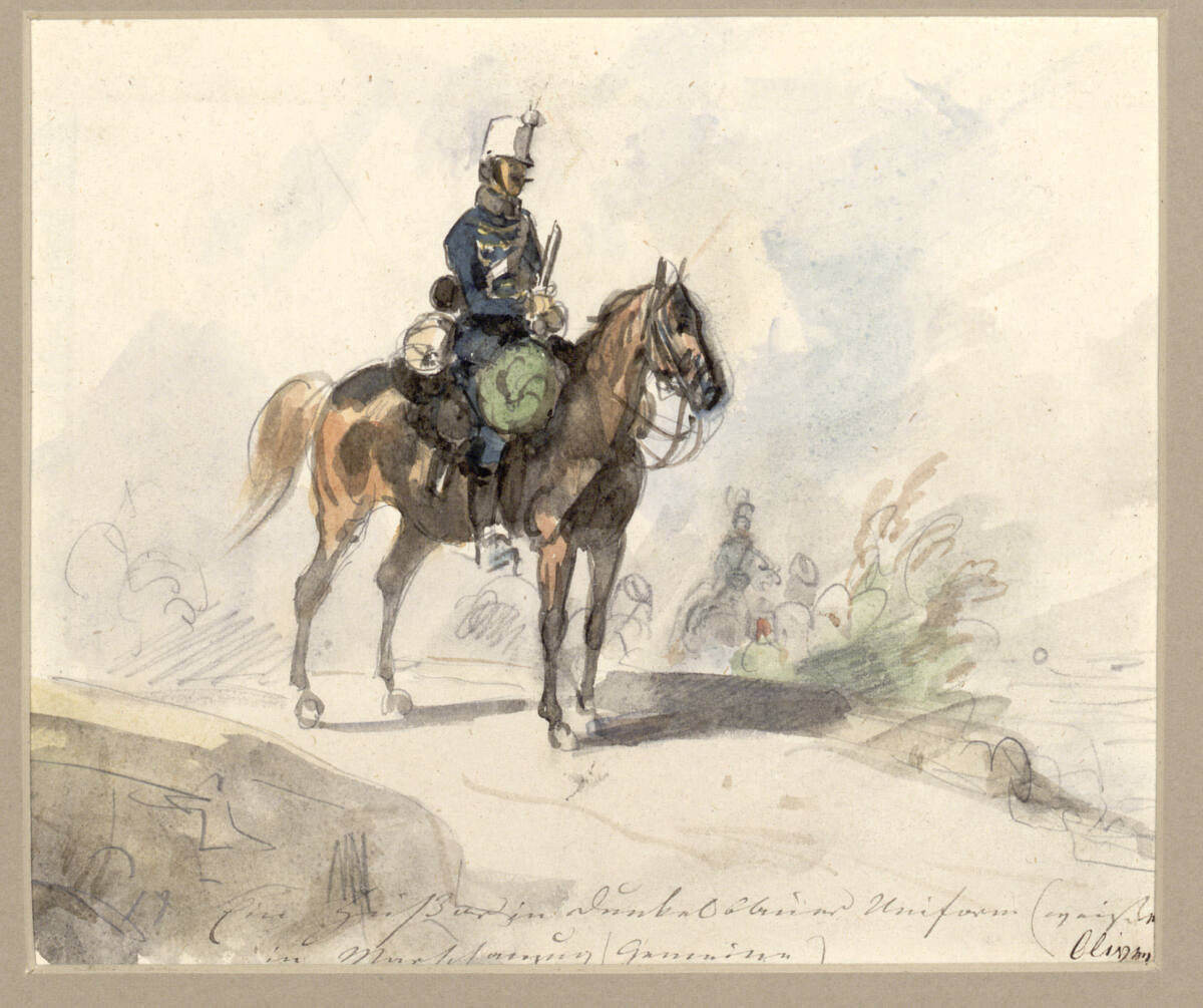 Blauer Husarenvedette, Friedrich L'Allemand