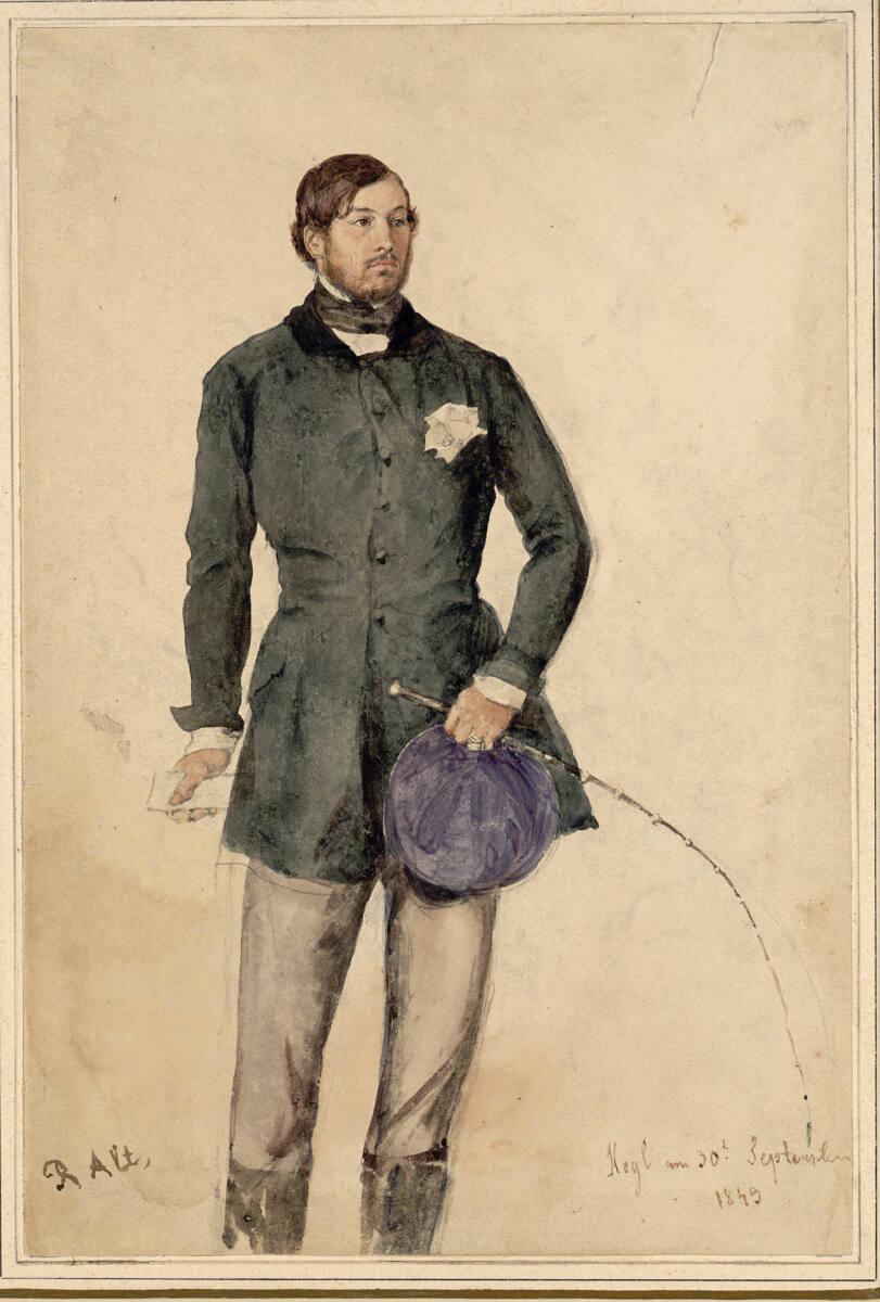 Rudolf von Alt, Bildnis Felix Pausingers im Reitanzug (Bruder von Carl Pausinger, ein Verwandte…