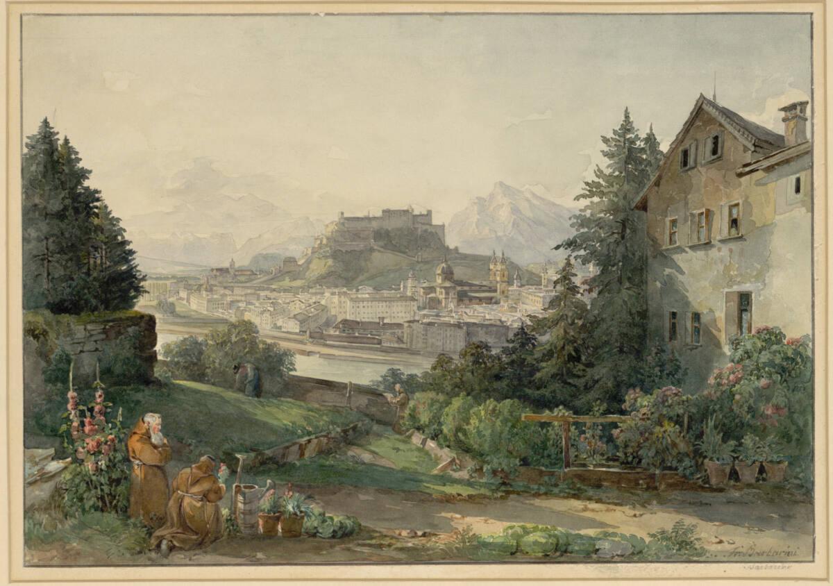 Franz Barbarini, Salzburg vom Kapuzinerberg, Inv. Nr.: 4998