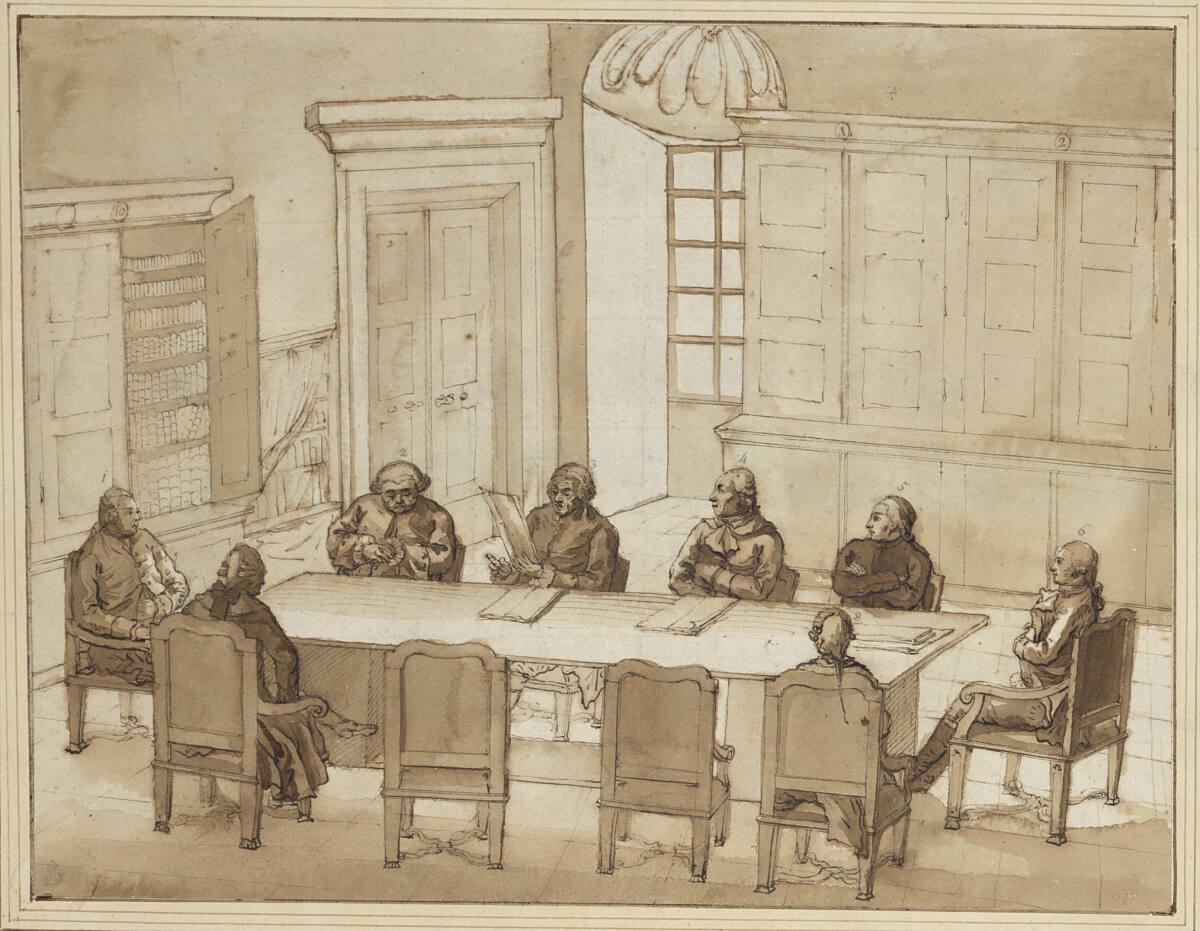 Johann Adam von Bartsch, Sitzung in der Hofbibliothek mit Direktor van Swieten, Adam von Bartsc…