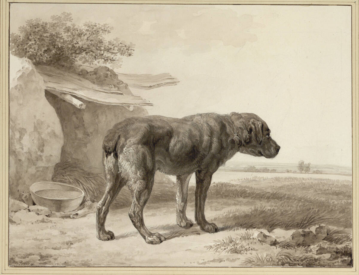 Hund vor seiner Behausung, 1800