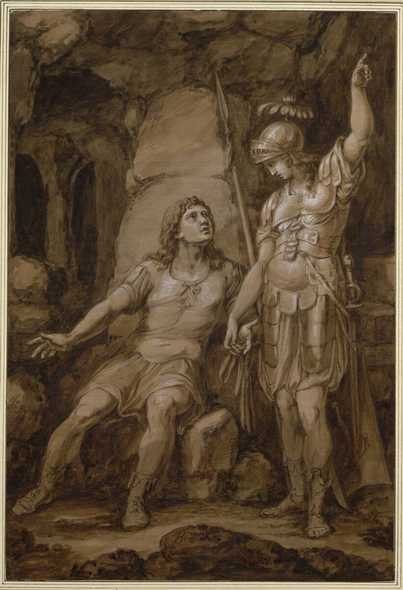 Colemale délivant Colmar de sa Prison; sujet tiré d'Ossian, Joseph Bergler the Younger, 1801