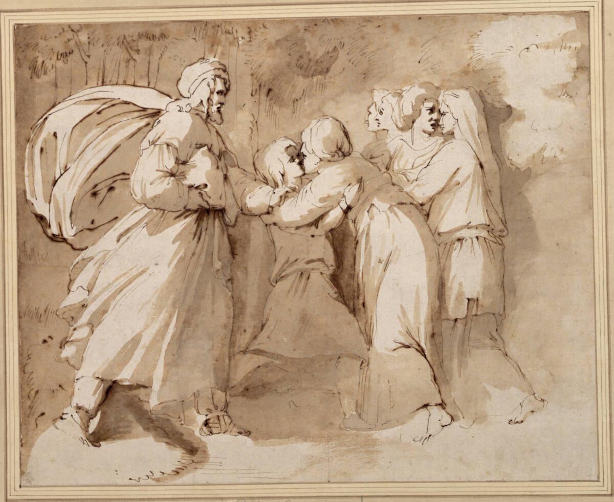 Anonym, Johannes der Täufer nimmt Abschied von seinen Eltern, Inv. Nr.: 395