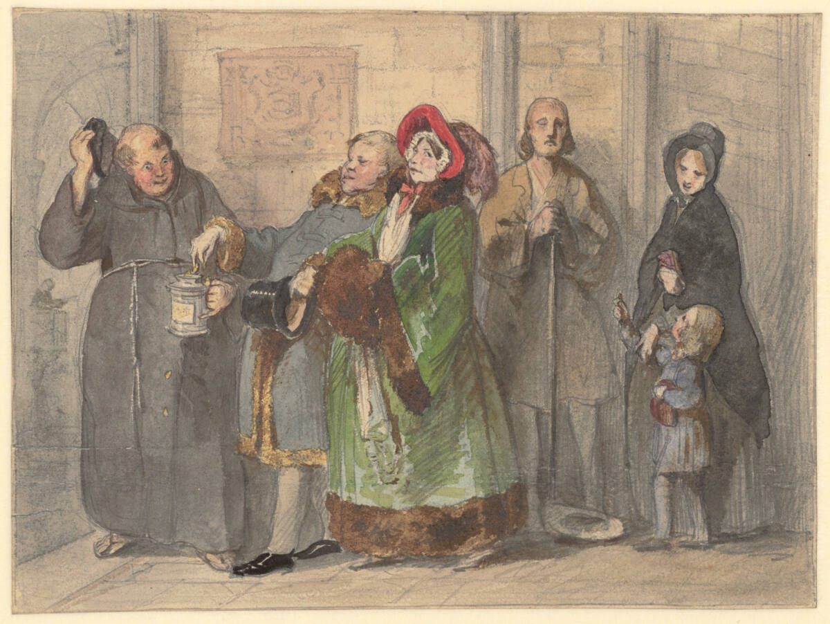 Der Pfennig der Witwe, Josef Danhauser, 1838