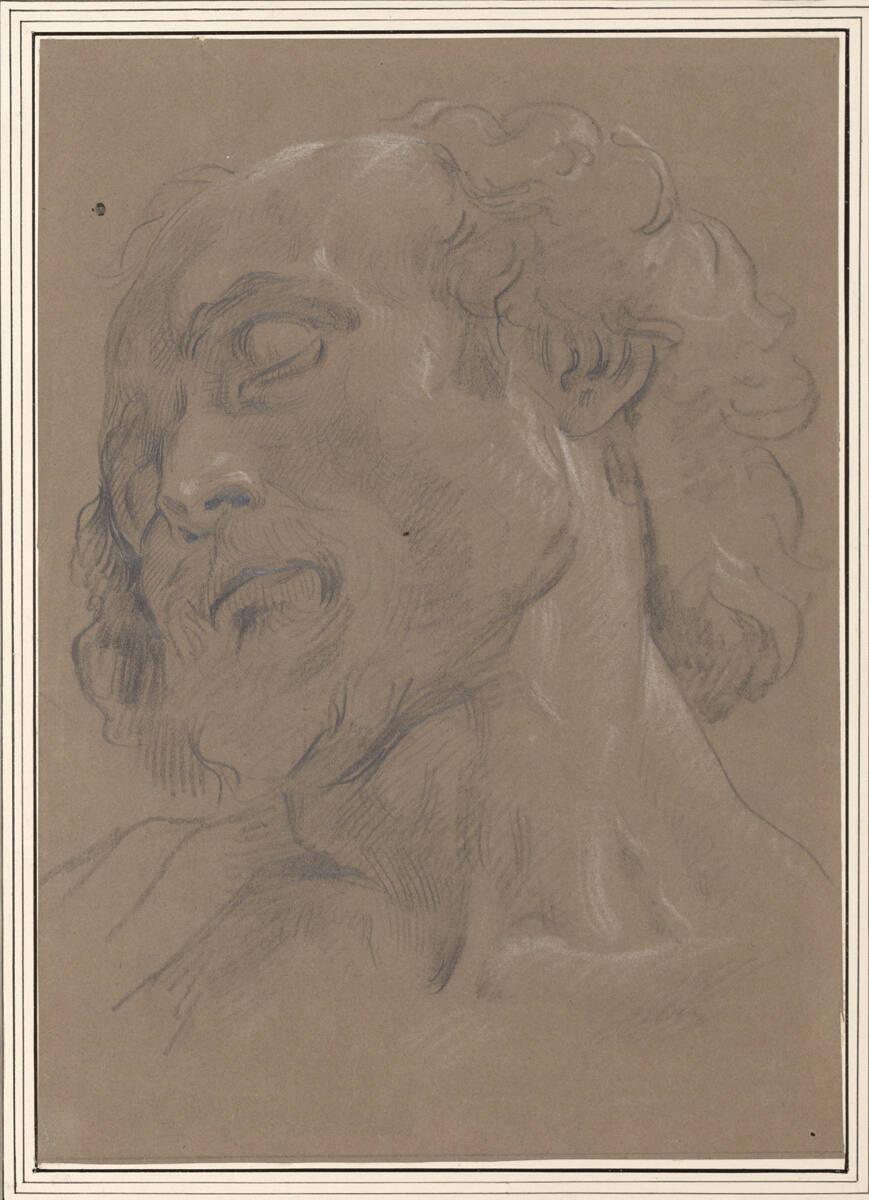 Bärtiger Mann mit geschlossenen Augen, Inv. Nr.: 5127
