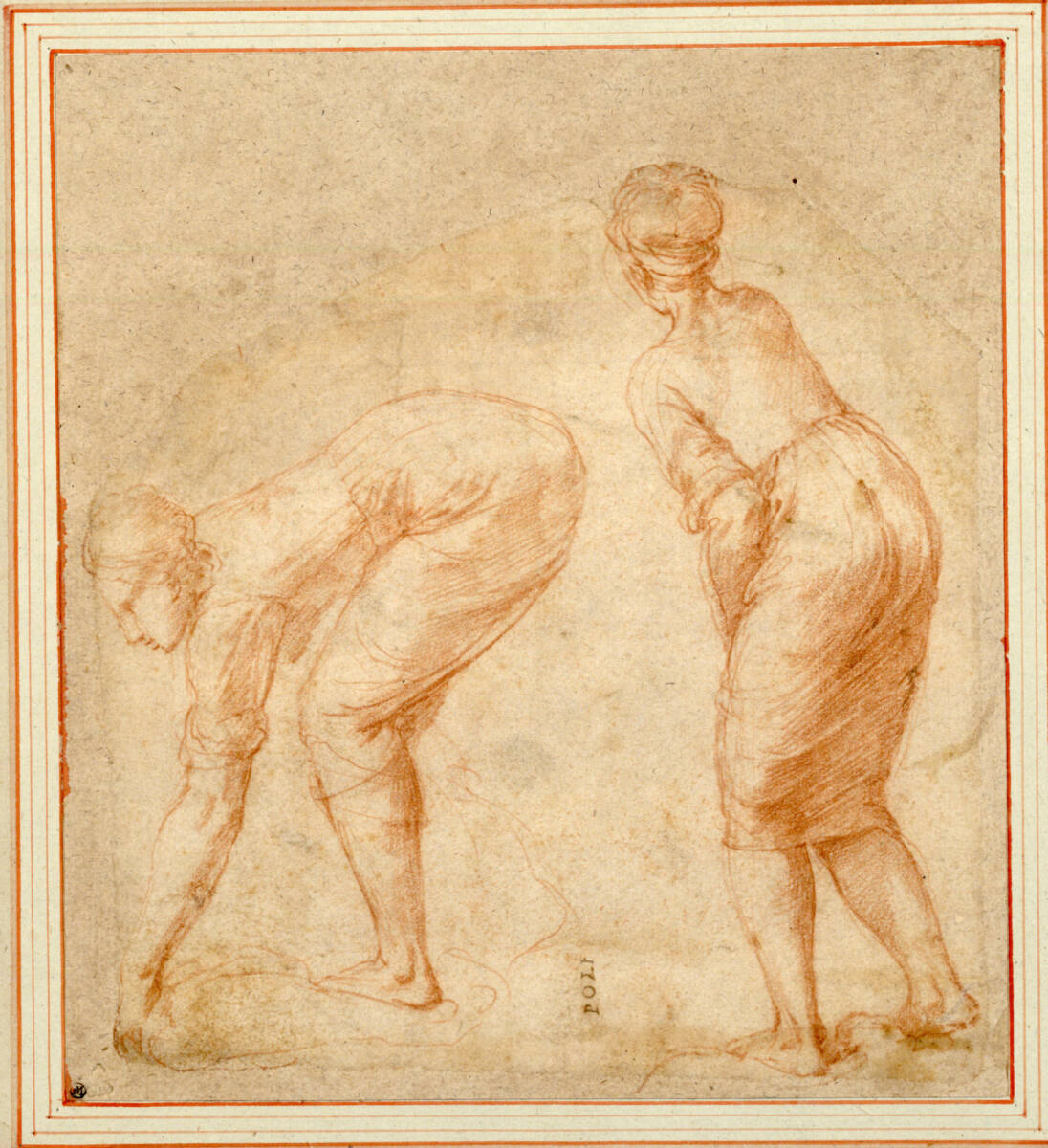 Zwei Wäscherinnen, Polidoro da Caravaggio, 1525–1526
