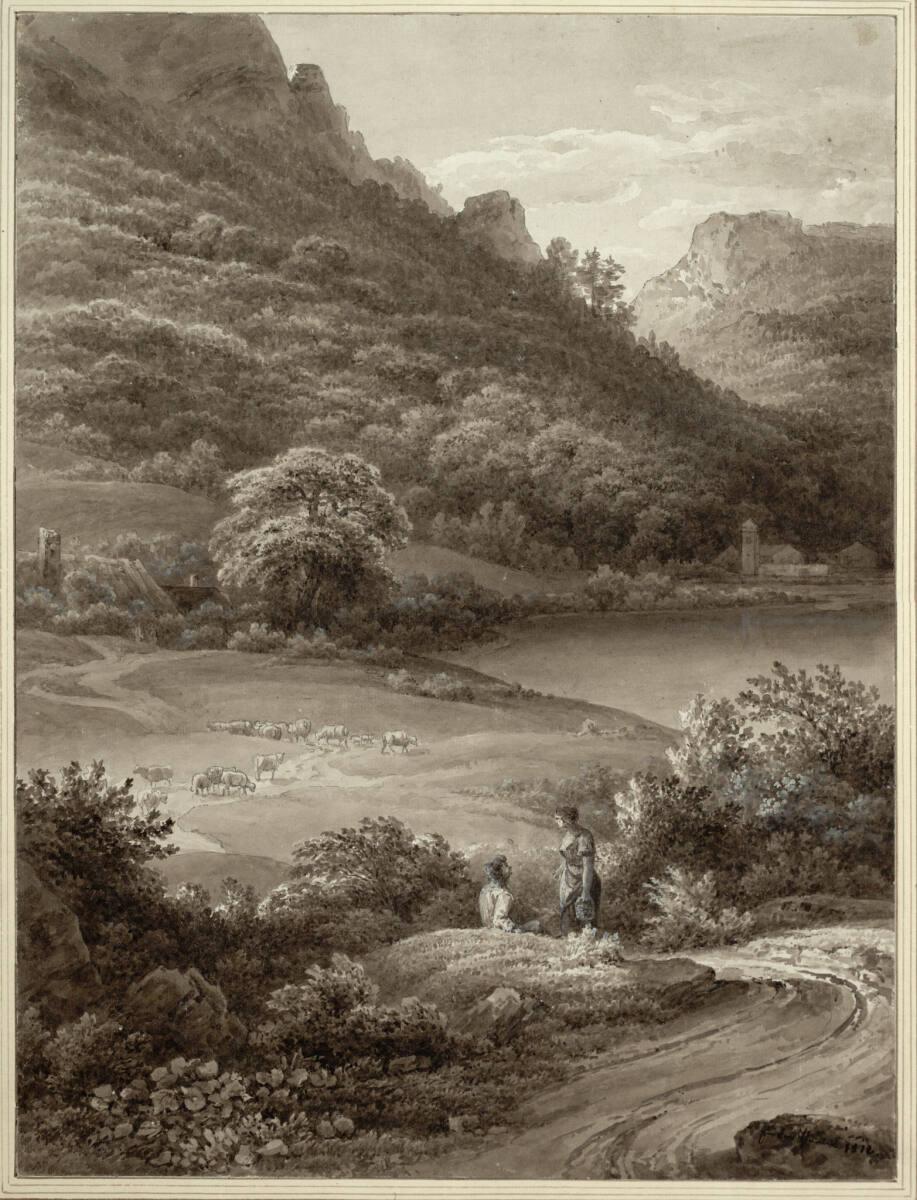 Thomas Ender, Landschaft mit Schafen, Inv. Nr.: 5177