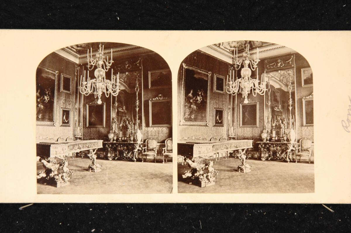 Anonym, Der Palazzo Rospigliosi in der Via XXIV Maggio 43 in Rom, Innenansicht der möblierten G…