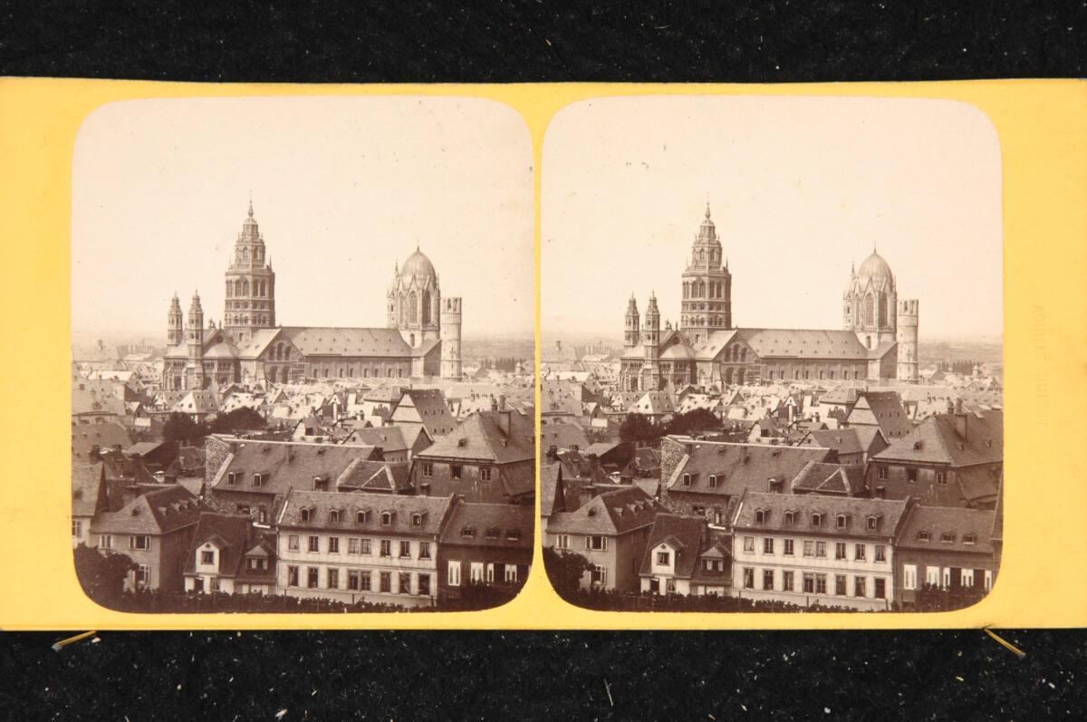 Louis Emmanuel Alexandre Quinet, Kathedrale in Mainz (Panorama Luftbild), Inv. Nr.: FotoGLV2000…