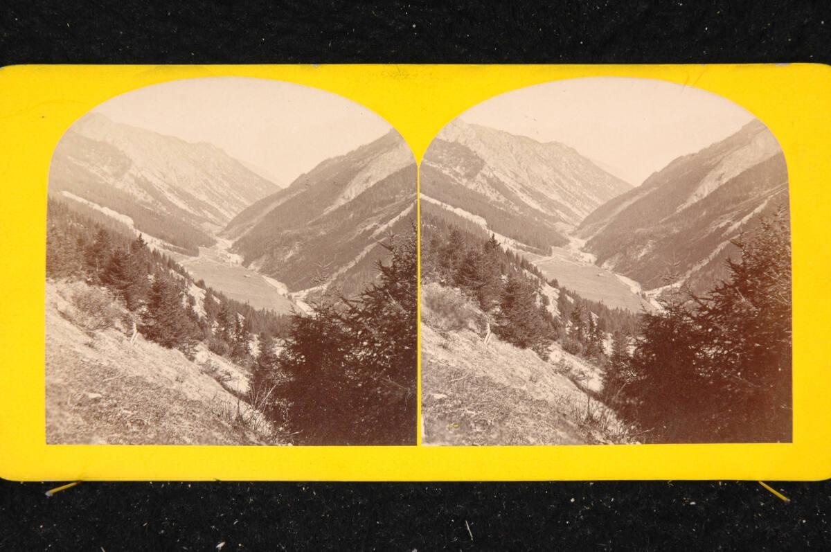 Pierre Eleonor Ernest Lamy, Blick ins Tal von Trafoi am Ortler und die Weißkugel, Stilfserjochs…