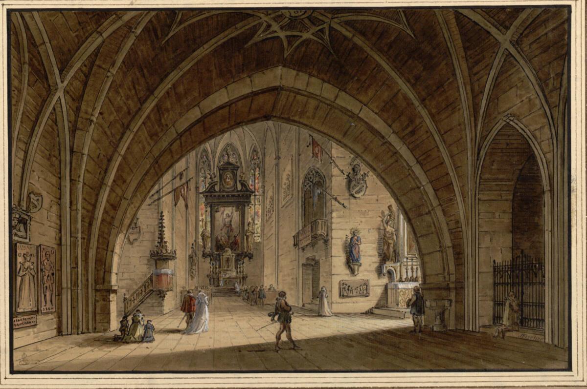 Joseph Fischer, Kircheninneres, Inv. Nr.: 5226