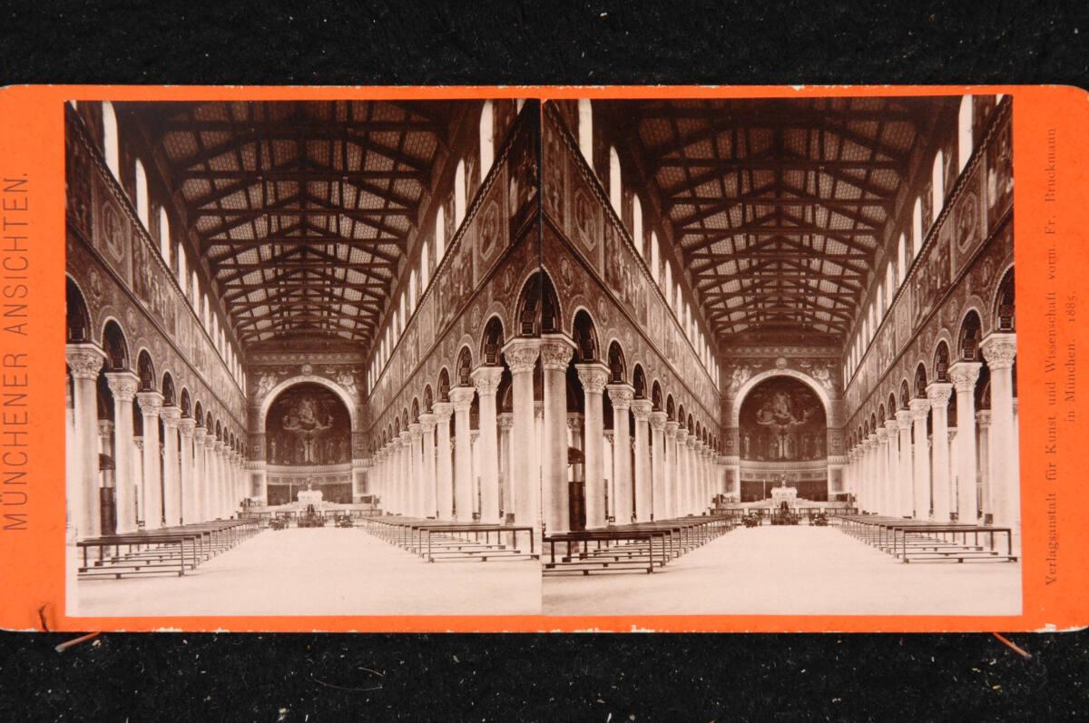 Friedrich Bruckmann, München: Basilika St. Bonifazius, Inneres, Inv. Nr.: FotoGLV2000/21726