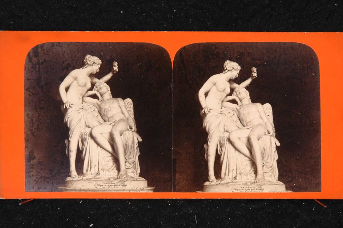 Anonym, Paris; Louvre: Statue: Amor und die Psyche von Francois Delaistre (1785), Inv. Nr.: Fot…