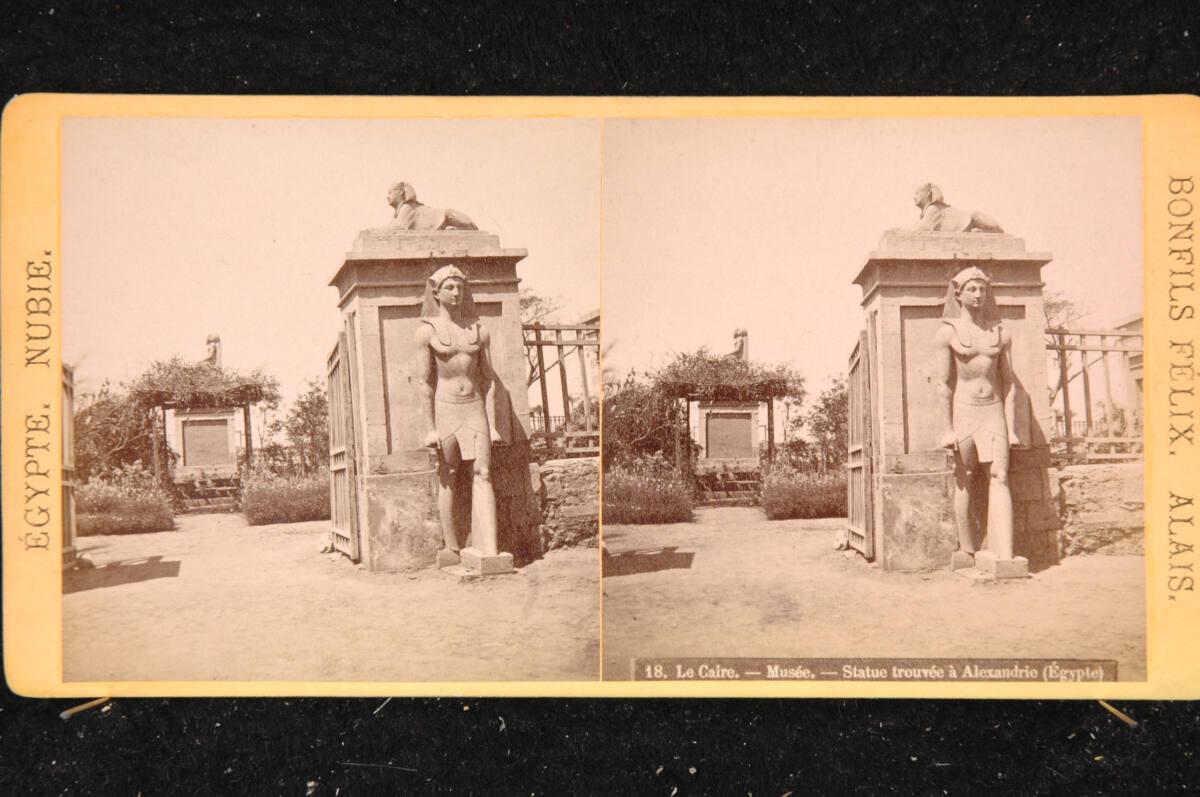 Félix Bonfils, In Alexandria gefundene Statue, Inv. Nr.: FotoGLV2000/18007