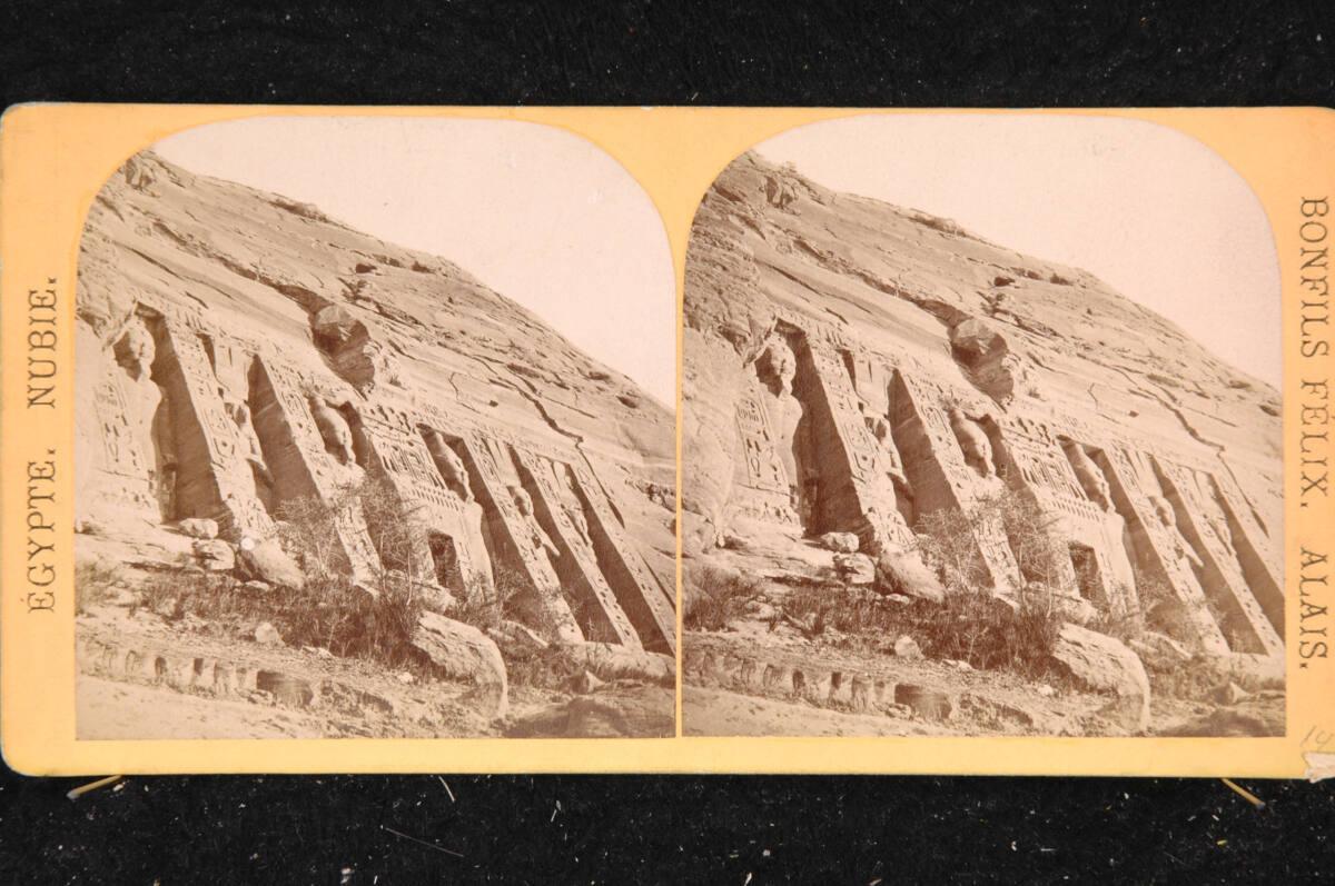 Félix Bonfils, Nubie, Abu Simbel Tempel geweiht dem Athor, Inv. Nr.: FotoGLV2000/18029