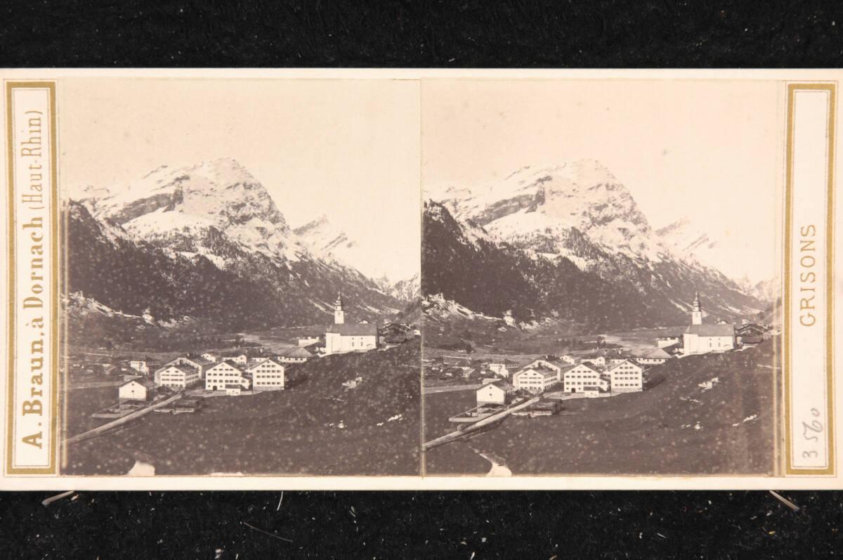 Adolphe Braun, Schweiz, Graubünden, Splüngen im Rheinwaldtal, Inv. Nr.: FotoGLV2000/19108