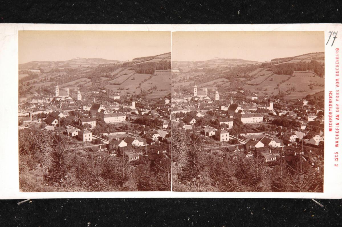 Alois Beer, Niederösterreich, Waidhofen an der Ybbs vom Buchenberg, Inv. Nr.: FotoGLV2000/19356