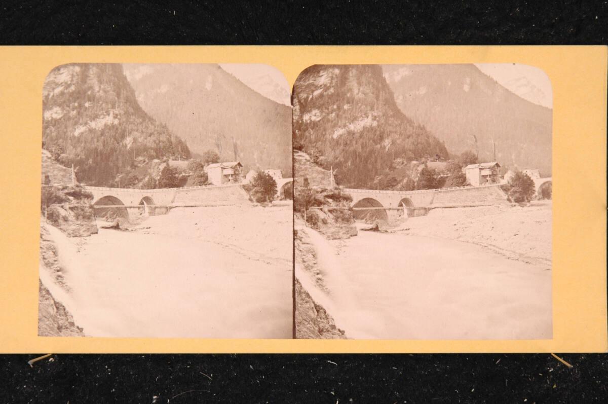 Alexander Flury, Die Brücken über Rhein und Nolla bei Thusis, Graubünden, Inv. Nr.: FotoGLV2000…