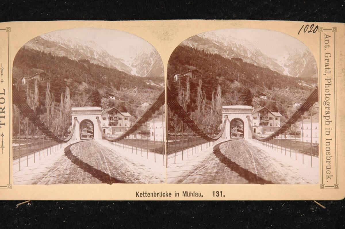 Anton Gratl, Kettenbrücke in Mühlau, Inv. Nr.: FotoGLV2000/21153