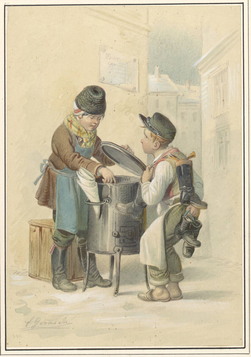 Maroniverkäufer, Franz Gerasch, 1850–1860