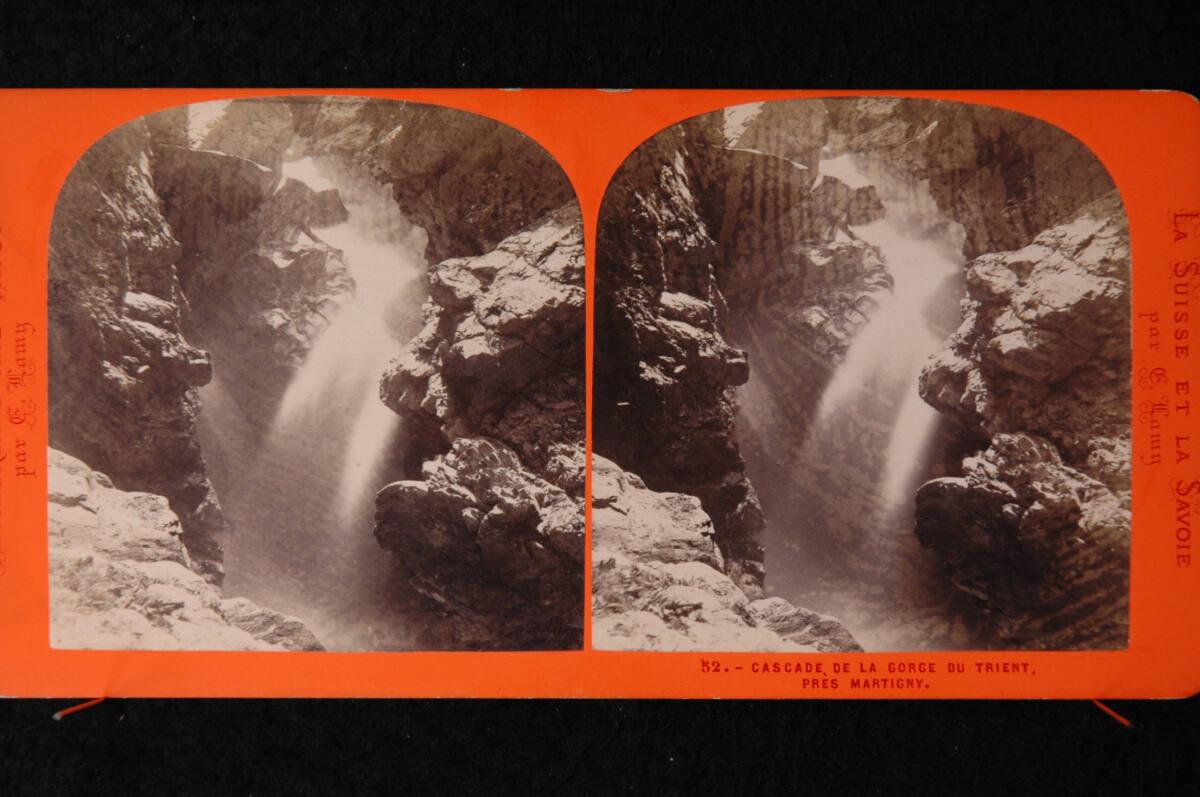 Pierre Eleonor Ernest Lamy, Schweiz und Savoien: Wasserfall in der Schlucht des Trient in der N…