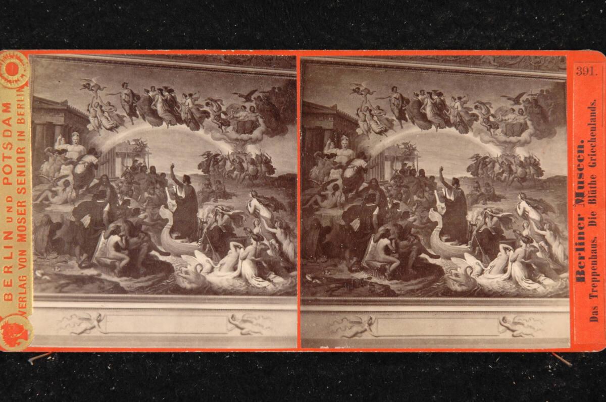 Laurentius Herzog, Berliner Museen: Das Treppenhaus. im Neuen Museum, mit Fresken von Wilhelm K…