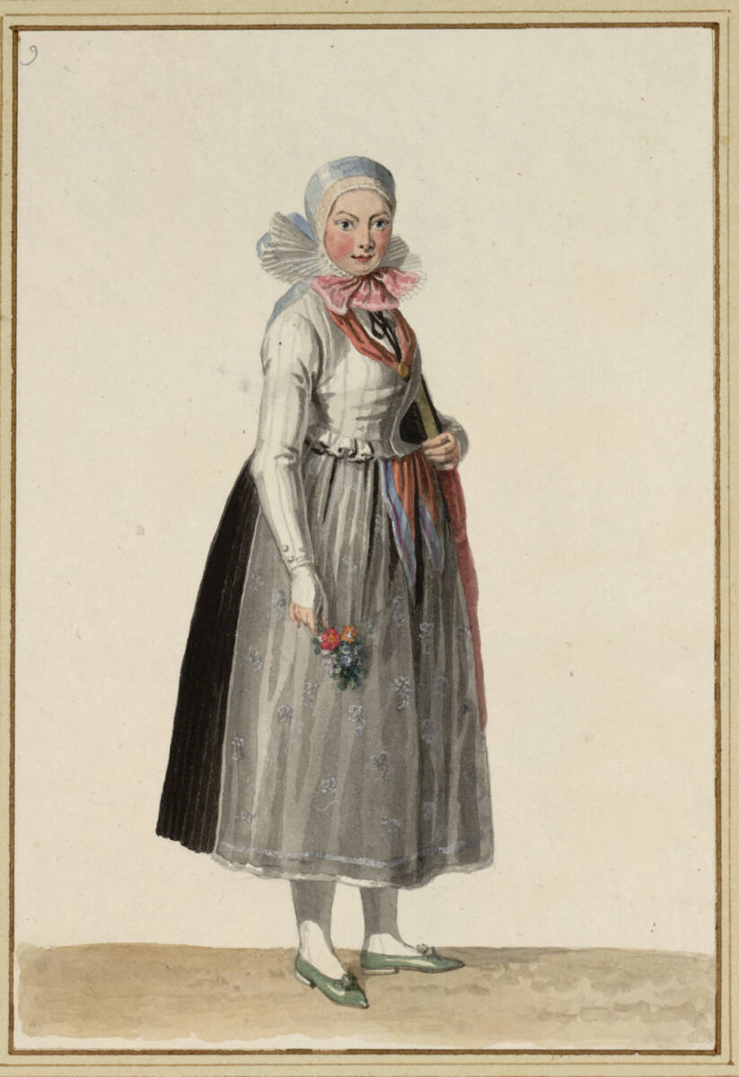 "Wendisches Mädchen, zur Kirche gehend", Samuel Gränicher, 1806-07