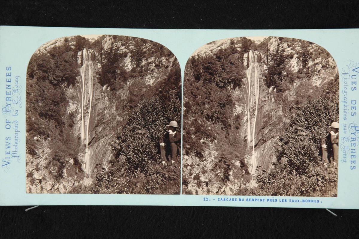 Pierre Eleonor Ernest Lamy, Pyrenäen: Wasserfall von Serpent, vor Eaux-Bonnes, Inv. Nr.: FotoGL…