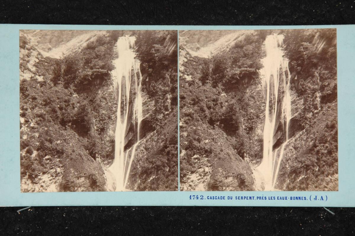 Jean Andrieu, Pyrenäen: Wasserfall von Serpent vor Eaux-Bonnes, Inv. Nr.: FotoGLV2000/23060