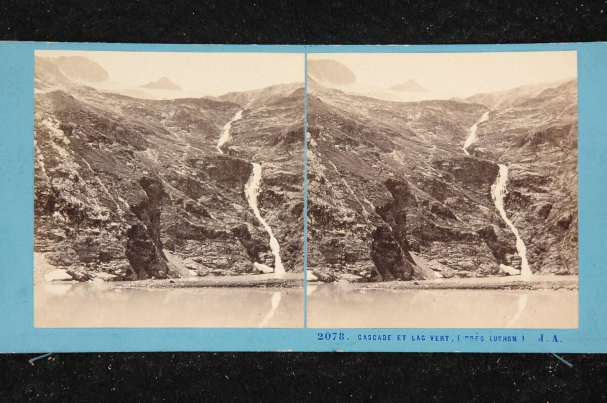 Jean Andrieu, Pyrenäen: Der Wasserfall und der lac Vert in der Nähe von Luchon, Inv. Nr.: FotoG…