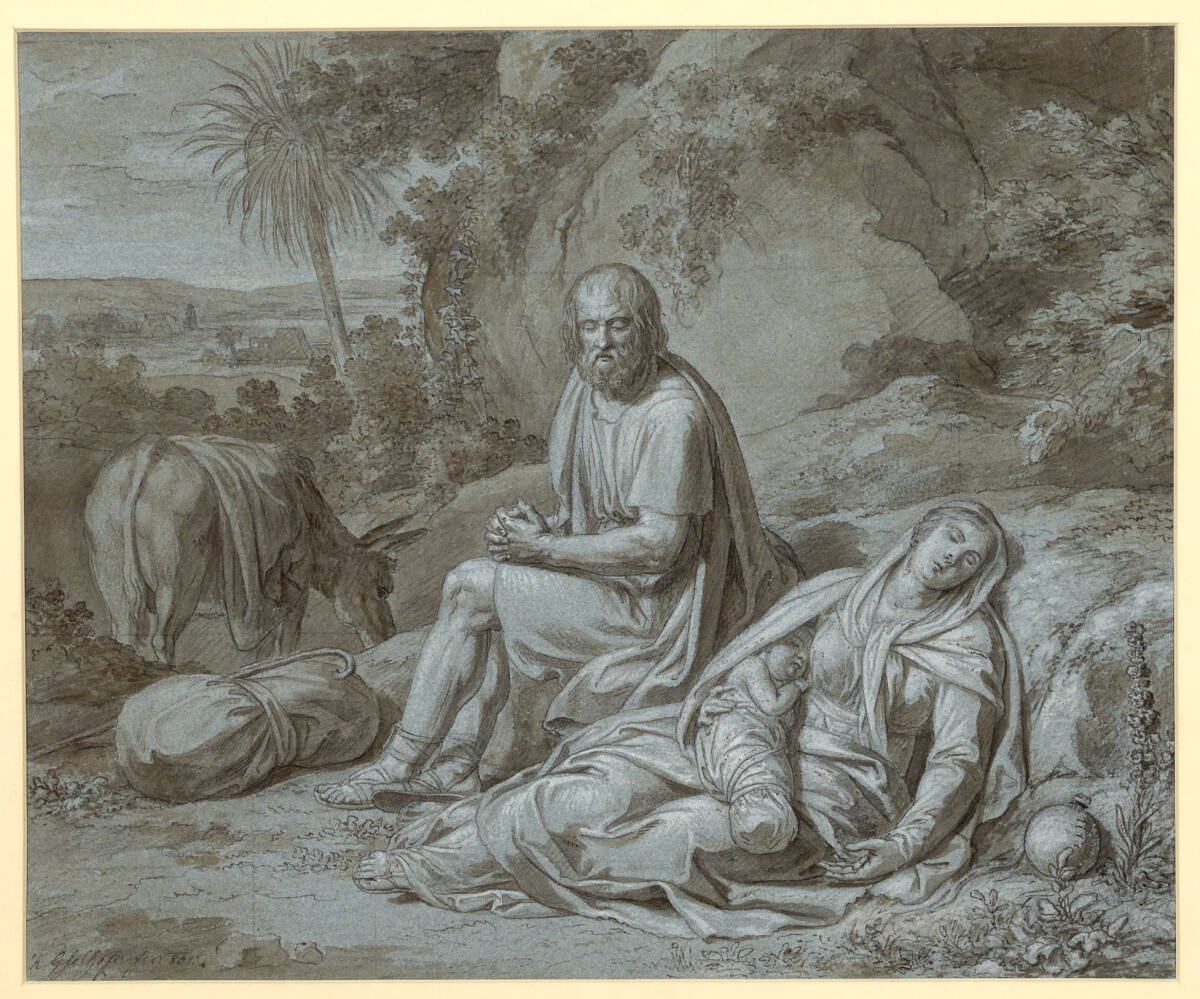 Die heilige Familie auf der Flucht nach Ägypten, Karl Gsellhofer, 1801