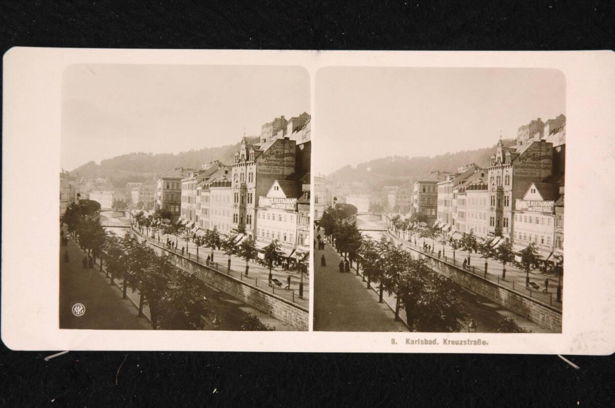 Würthle & Sohn, Nachf. Ges.m.b.H., Anton Pichler, Ansicht der Kreuzstraße in Karlsbad, Baumalle…