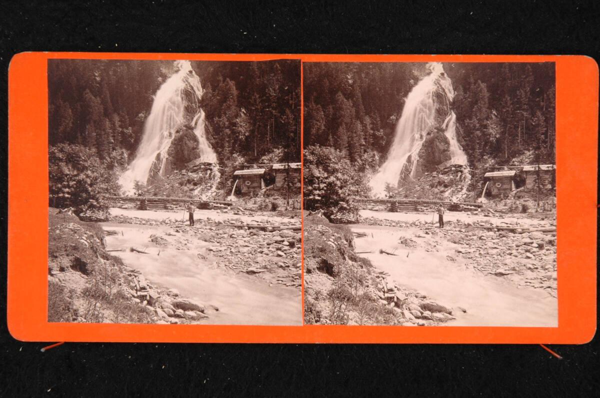Johann Unterrainer, Hasslacherfall im Kalserthale (Hohe Tauern), Inv. Nr.: FotoGLV2000/17398
