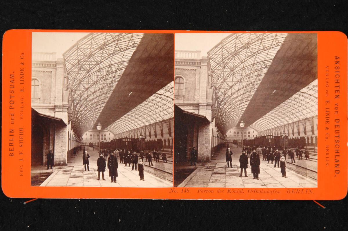 Johann Friedrich Stiehm, Perron des Königlich Preußischen Ostbahnhofs in Berlin, 1867 bis 1882 …