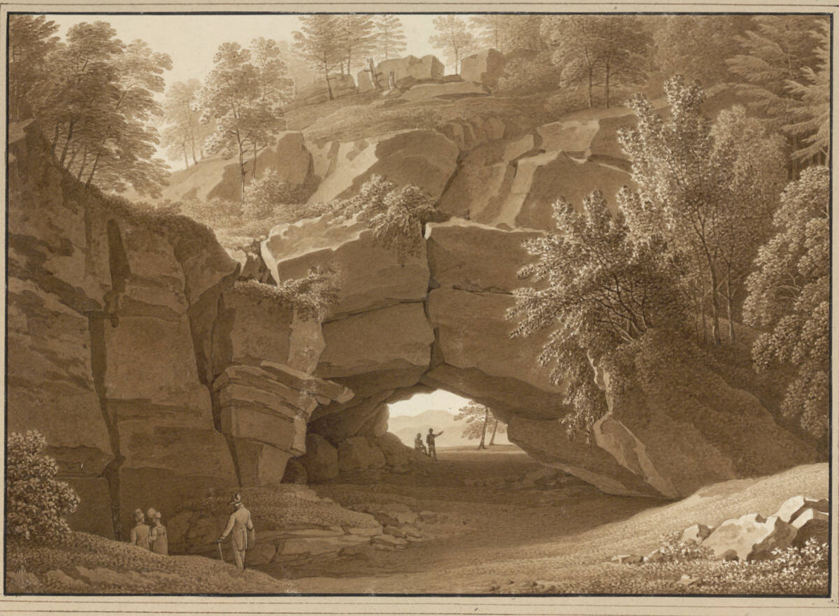 Der "Kuhstall" in der Sächsischen Schweiz, Christian Gottlob Hammer, 1815