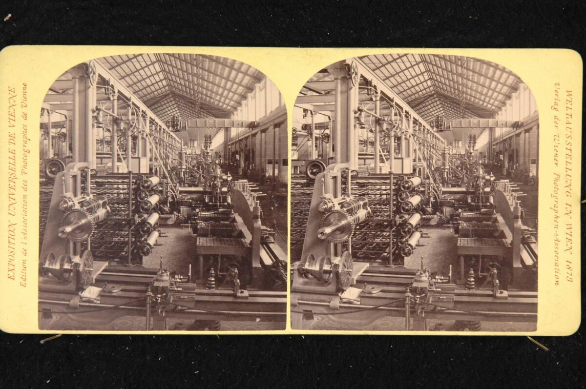 Wiener Photographen-Association, Weltausstellung in Wien 1873: Maschinenhalle, Abteilung des De…