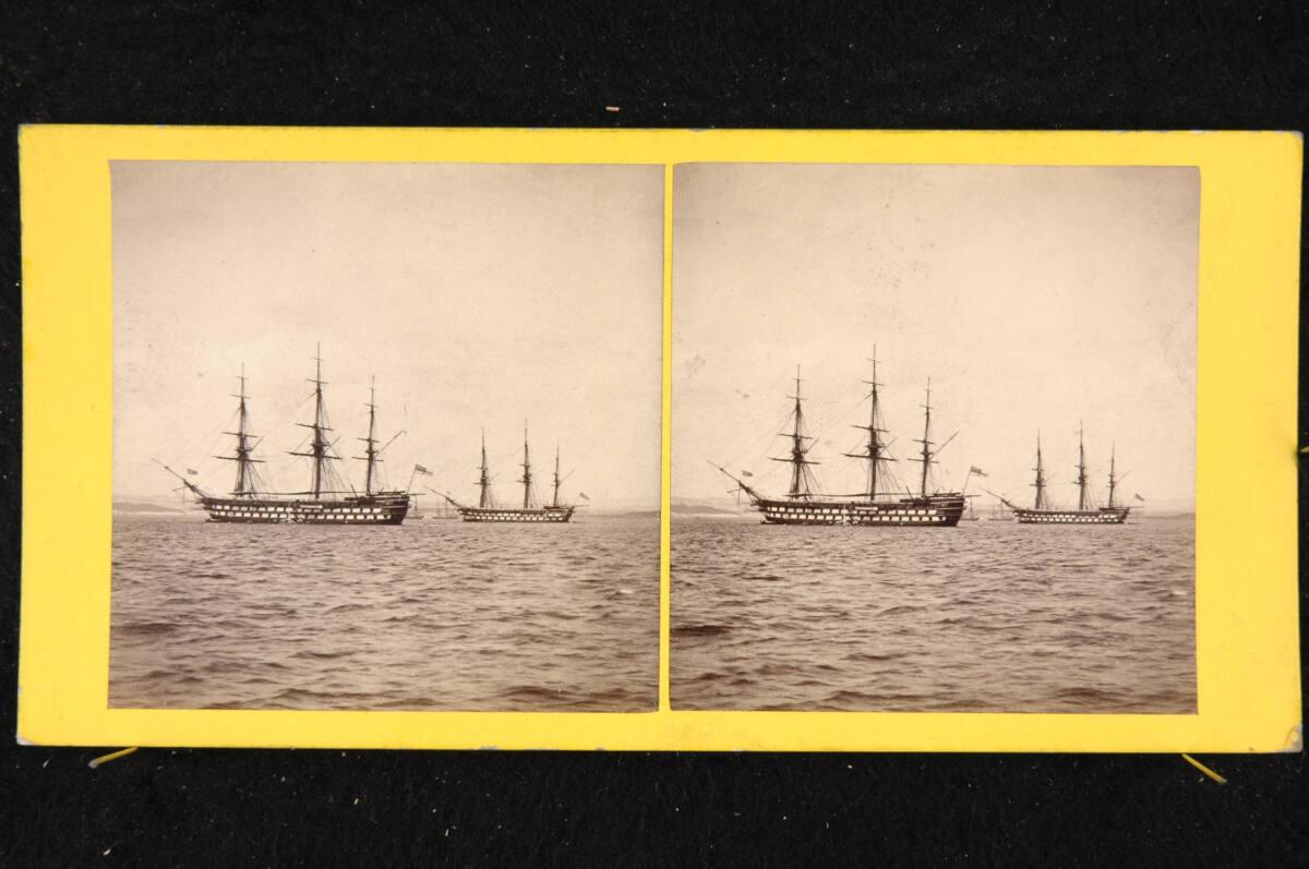 George Washington Wilson, H.M.S.S. "Conquerer" 101 Kanonen | "Centurion" 80 Kanonen (Kanalflott…