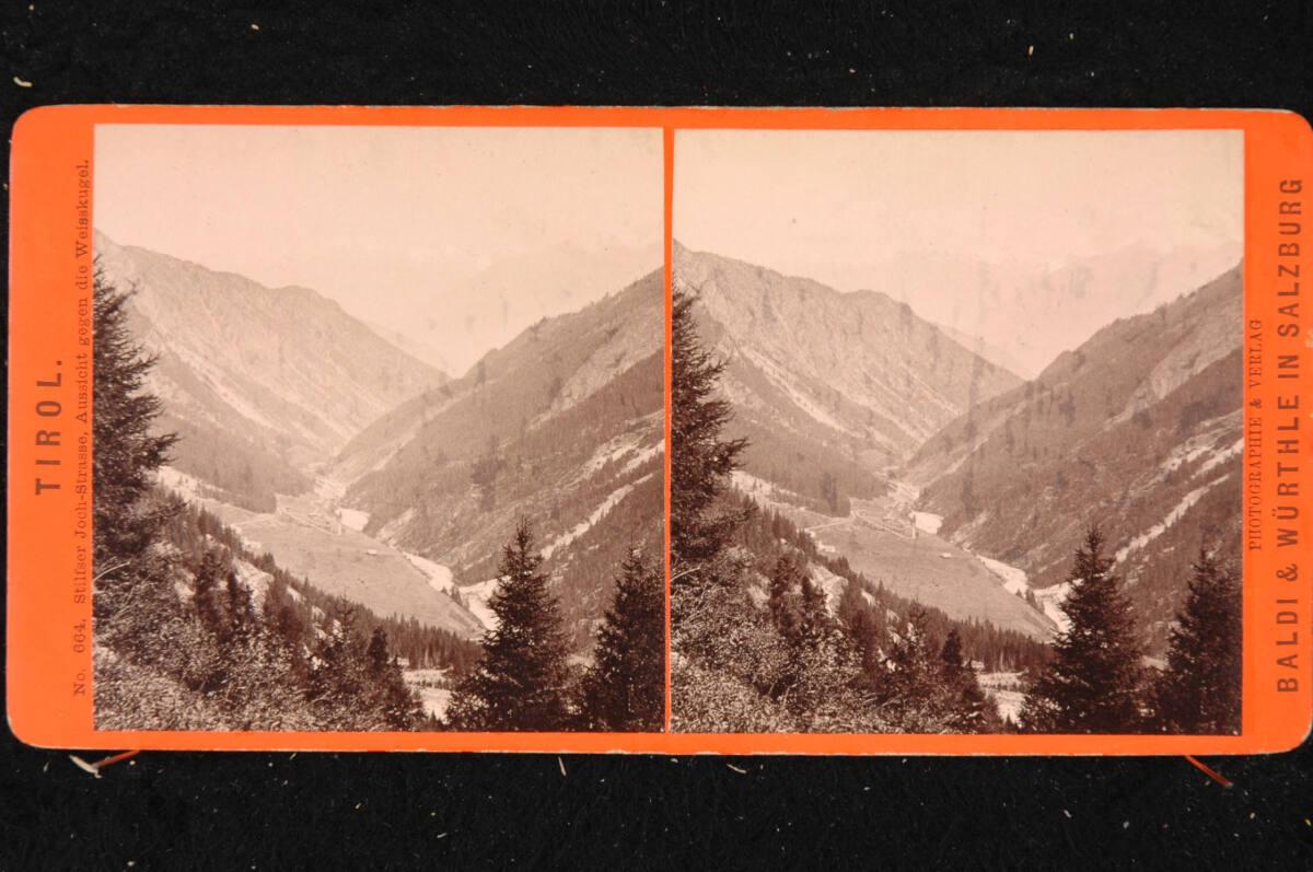 Friedrich Würthle, Baldi & Würthle, Tirol, Stilfser Joch-Strasse, Aussicht gegen die Weisskugel…