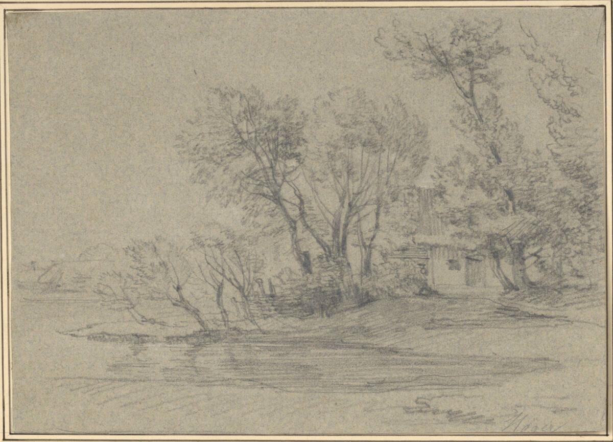 Joseph Höger, Hütte am Wasser, Inv. Nr.: 5493