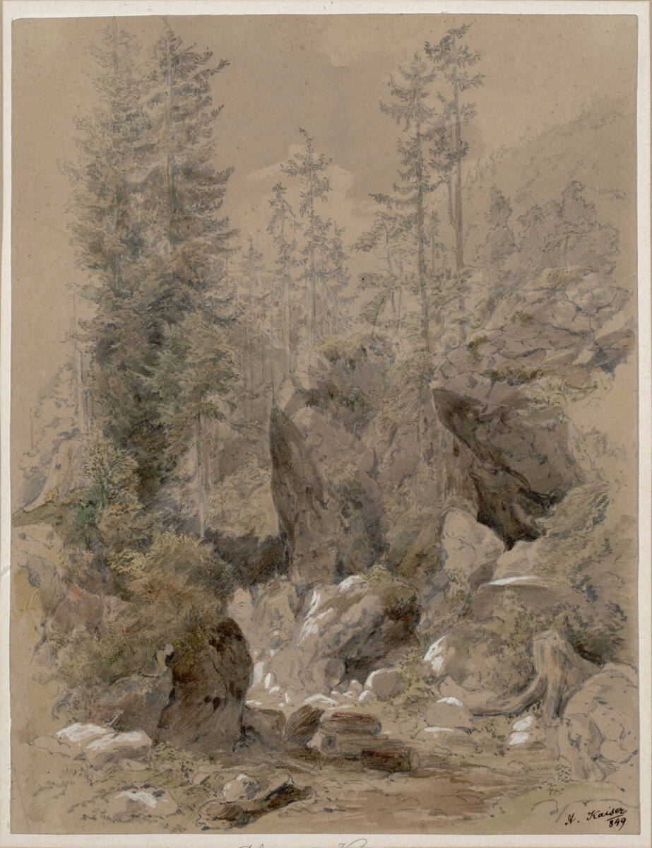 Echental bei Hallstatt, Alexander Kaiser, 1849