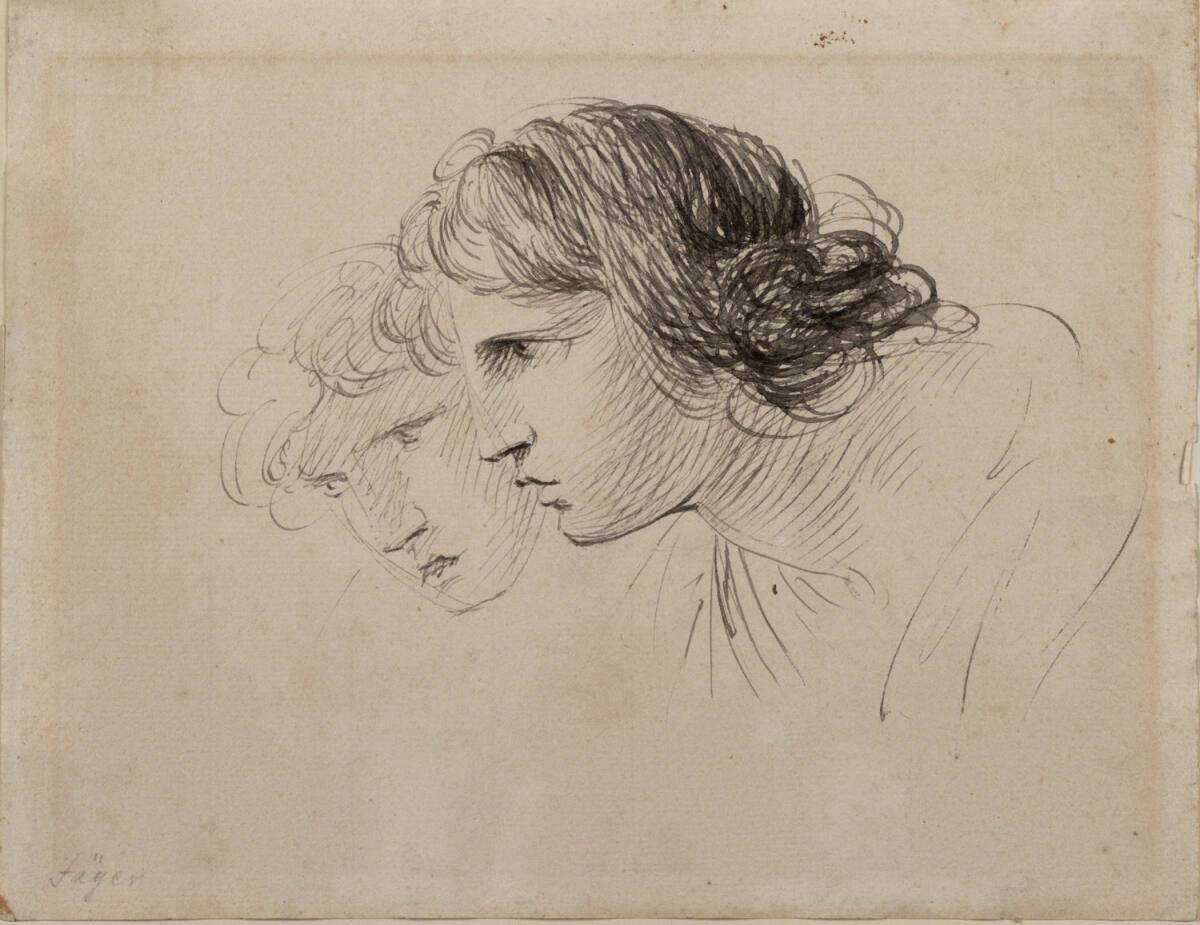 Heinrich Friedrich Füger, Zwei Köpfe, Inv. Nr.: 45298