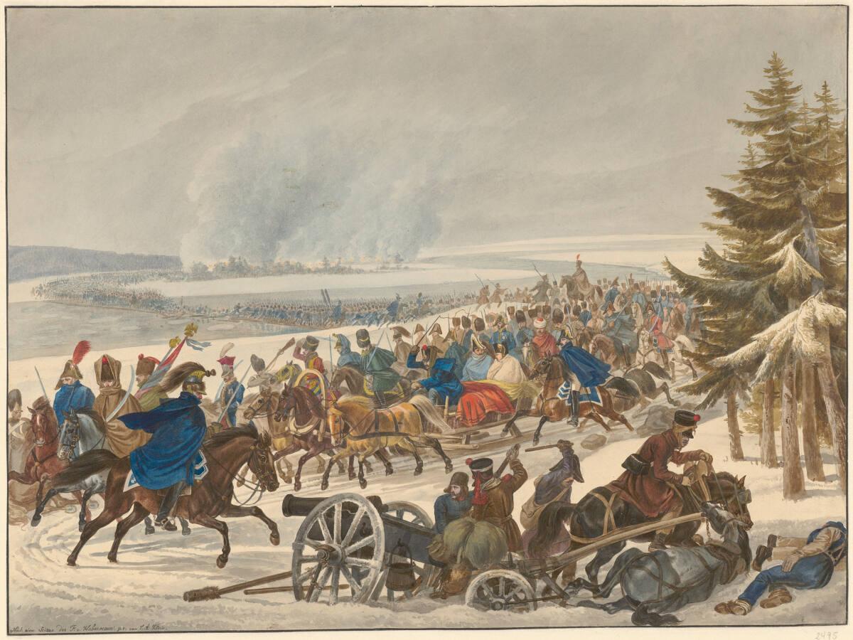 Johann Adam Klein, Napoleons Flucht beim Übergang über die Beresina, Inv. Nr.: 5564