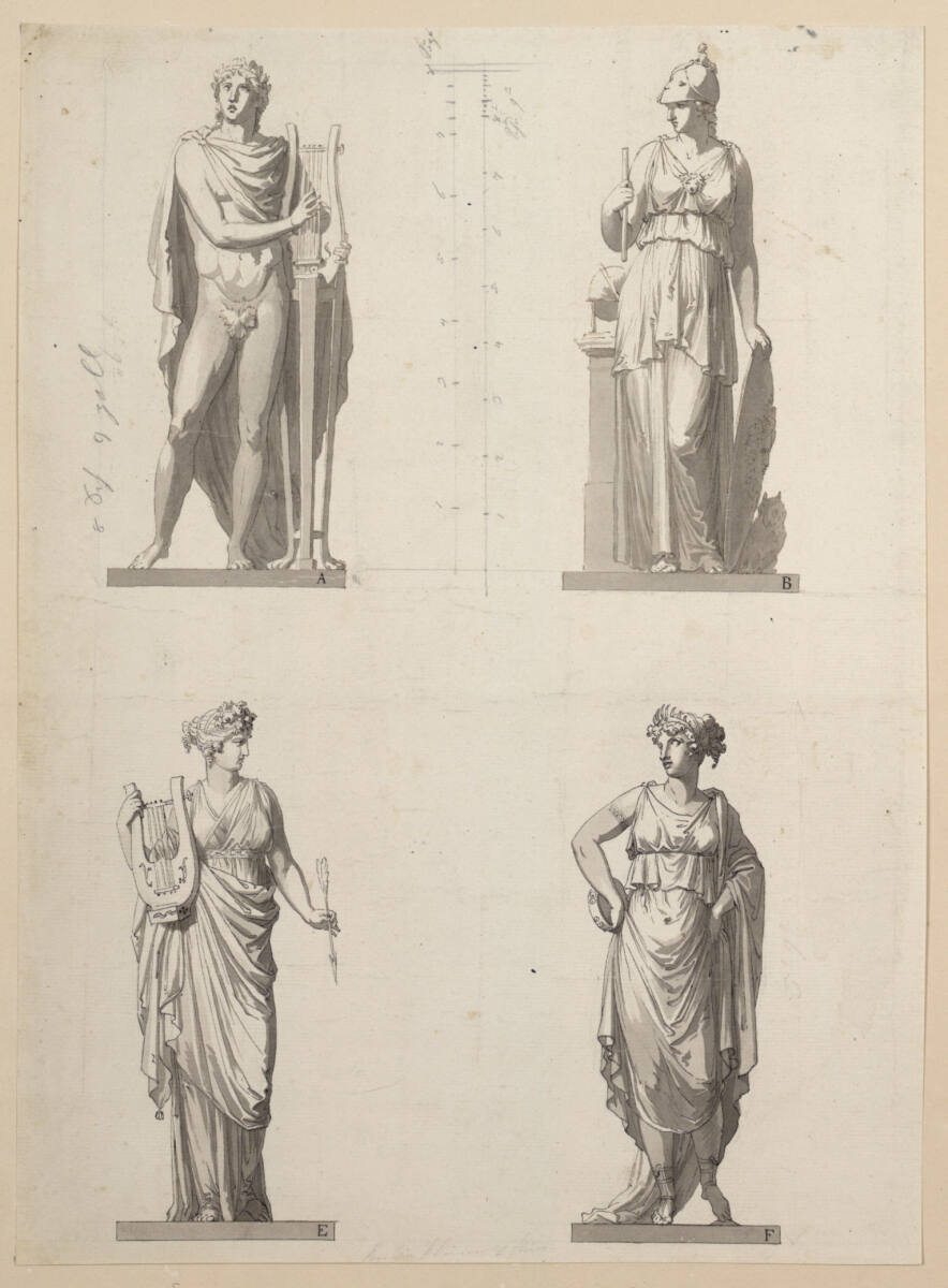Apollo, Minerva, Erato und Terpsichore, Joseph Klieber