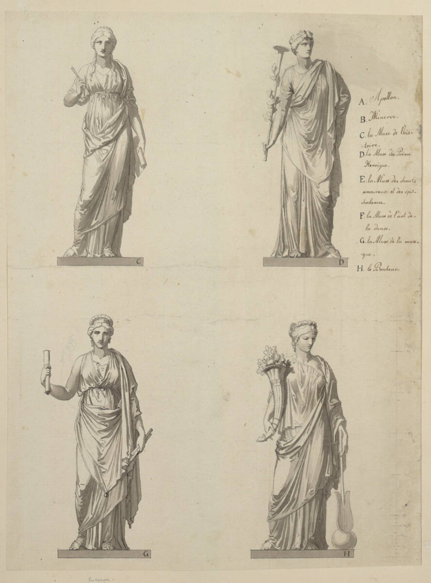 Clio, Calliope, Polyhymnie, le Bonheur, Joseph Klieber